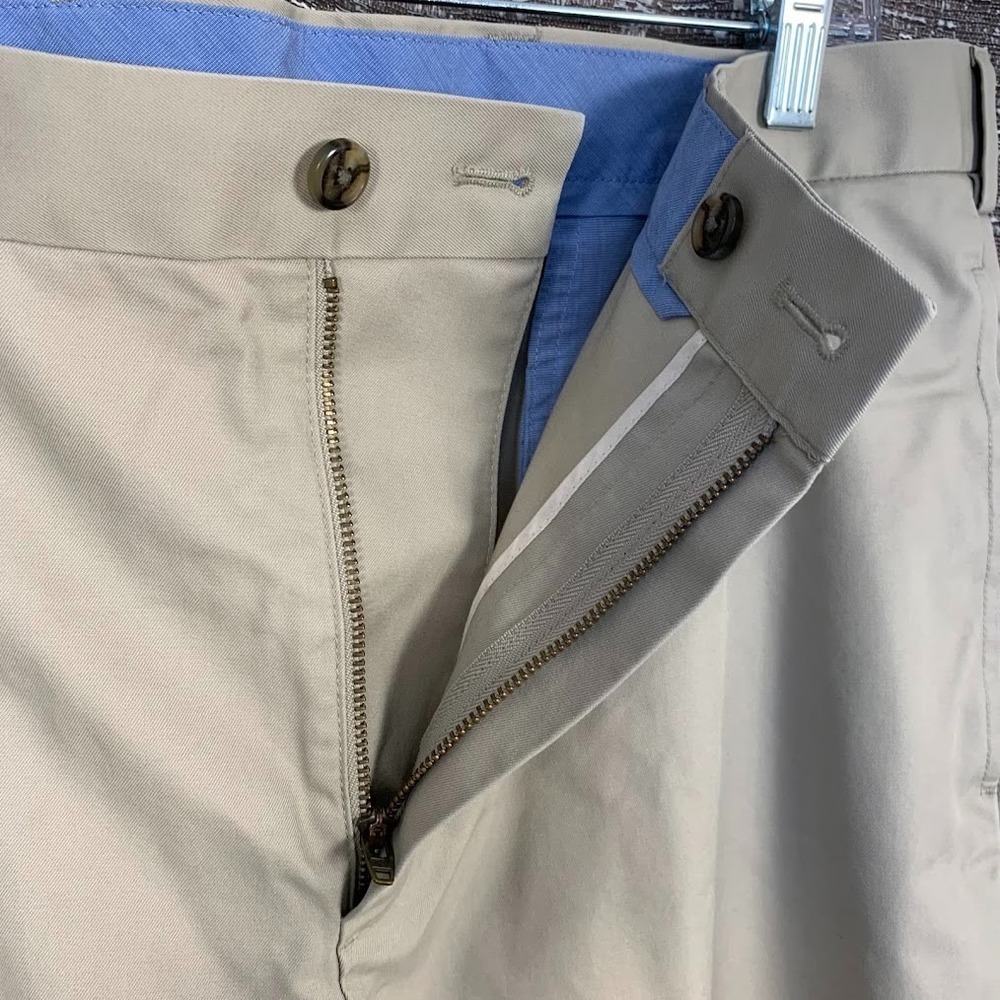 Brooks Brothers Pants 36x30 Khaki Lightweight Advantage Chino Clark 100% Cotton - Picture 9 of 14